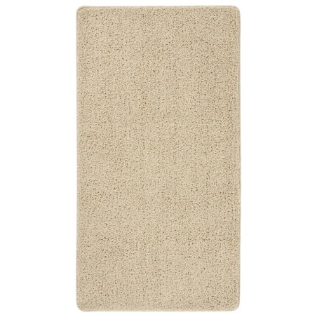vidaXL Shaggy-Teppich Creme 80x150 cm Rutschfest