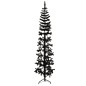 vidaXL Künstlicher Halb-Weihnachtsbaum Ständer Schlank Schwarz 180 cm vidaXL Künstlicher Halb-Weihnachtsbaum Ständer Schlank Schwarz 180 cm