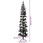 vidaXL Künstlicher Halb-Weihnachtsbaum Ständer Schlank Schwarz 180 cm vidaXL Künstlicher Halb-Weihnachtsbaum Ständer Schlank Schwarz 180 cm
