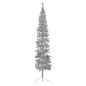vidaXL Künstlicher Halb-Weihnachtsbaum Ständer Schlank Silbern 210 cm vidaXL Künstlicher Halb-Weihnachtsbaum Ständer Schlank Silbern 210 cm