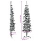 vidaXL Künstlicher Halb-Weihnachtsbaum mit Schnee Schlank 150 cm vidaXL Künstlicher Halb-Weihnachtsbaum mit Schnee Schlank 150 cm