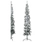 vidaXL Künstlicher Halb-Weihnachtsbaum mit Schnee Schlank 210 cm vidaXL Künstlicher Halb-Weihnachtsbaum mit Schnee Schlank 210 cm