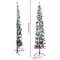 vidaXL Künstlicher Halb-Weihnachtsbaum mit Schnee Schlank 210 cm vidaXL Künstlicher Halb-Weihnachtsbaum mit Schnee Schlank 210 cm