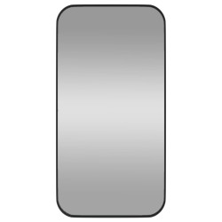 vidaXL Wandspiegel Schwarz 30x60 cm Rechteckig