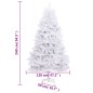 vidaXL Künstlicher Weihnachtsbaum Klappbar mit Ständer Weiß 240 cm vidaXL Künstlicher Weihnachtsbaum Klappbar mit Ständer Weiß 240 cm