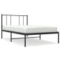 vidaXL Bettgestell mit Kopfteil Metall Schwarz 80x200 cm vidaXL Bettgestell mit Kopfteil Metall Schwarz 80x200 cm