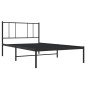 vidaXL Bettgestell mit Kopfteil Metall Schwarz 80x200 cm vidaXL Bettgestell mit Kopfteil Metall Schwarz 80x200 cm