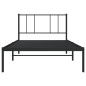 vidaXL Bettgestell mit Kopfteil Metall Schwarz 80x200 cm vidaXL Bettgestell mit Kopfteil Metall Schwarz 80x200 cm