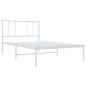 vidaXL Bettgestell mit Kopfteil Metall Weiß 80x200 cm vidaXL Bettgestell mit Kopfteil Metall Weiß 80x200 cm