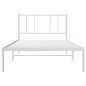 vidaXL Bettgestell mit Kopfteil Metall Weiß 80x200 cm vidaXL Bettgestell mit Kopfteil Metall Weiß 80x200 cm