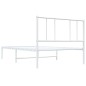 vidaXL Bettgestell mit Kopfteil Metall Weiß 80x200 cm vidaXL Bettgestell mit Kopfteil Metall Weiß 80x200 cm