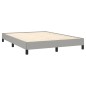 Bettgestell Hellgrau 140x190 cm Stoff Bettgestell Hellgrau 140x190 cm Stoff
