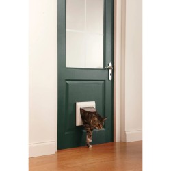 PetSafe Katzenklappe 4-Wege Manuell ohne Tunnel Classic 919 Weiß