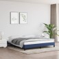 Bettgestell Blau 160x200 cm Stoff Bettgestell Blau 160x200 cm Stoff