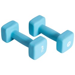 Pure2Improve Kurzhantel-Set 2×3 kg Neopren Blau