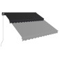 vidaXL Markise Manuell Einziehbar mit LED 350x250 cm Anthrazit vidaXL Markise Manuell Einziehbar mit LED 350x250 cm Anthrazit