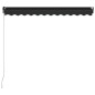 vidaXL Markise Manuell Einziehbar mit LED 350x250 cm Anthrazit vidaXL Markise Manuell Einziehbar mit LED 350x250 cm Anthrazit
