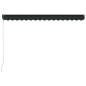 vidaXL Markise Manuell Einziehbar mit LED 450x300 cm Anthrazit vidaXL Markise Manuell Einziehbar mit LED 450x300 cm Anthrazit