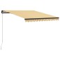 vidaXL Markise Manuell Einziehbar mit LED 300x250 cm Gelb & Weiß vidaXL Markise Manuell Einziehbar mit LED 300x250 cm Gelb & Weiß