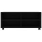 vidaXL TV-Schrank mit Rollen Schwarz 90x35x35 cm Holzwerkstoff vidaXL TV-Schrank mit Rollen Schwarz 90x35x35 cm Holzwerkstoff