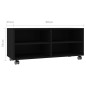 vidaXL TV-Schrank mit Rollen Schwarz 90x35x35 cm Holzwerkstoff vidaXL TV-Schrank mit Rollen Schwarz 90x35x35 cm Holzwerkstoff
