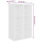vidaXL Bücherregal/Sideboard Weiß 66×30×97,8 cm Holzwerkstoff vidaXL Bücherregal/Sideboard Weiß 66×30×97,8 cm Holzwerkstoff