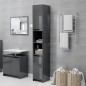 vidaXL Badezimmerschrank Hochglanz-Grau 30x30x183,5 cm Holzwerkstoff