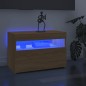 vidaXL TV-Schrank mit LED-Leuchten Sonoma-Eiche 60x35x40 cm vidaXL TV-Schrank mit LED-Leuchten Sonoma-Eiche 60x35x40 cm