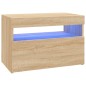 vidaXL TV-Schrank mit LED-Leuchten Sonoma-Eiche 60x35x40 cm vidaXL TV-Schrank mit LED-Leuchten Sonoma-Eiche 60x35x40 cm
