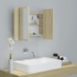 vidaXL LED-Bad-Spiegelschrank Sonoma-Eiche 60x12x45 cm Acryl vidaXL LED-Bad-Spiegelschrank Sonoma-Eiche 60x12x45 cm Acryl