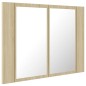 vidaXL LED-Bad-Spiegelschrank Sonoma-Eiche 60x12x45 cm Acryl vidaXL LED-Bad-Spiegelschrank Sonoma-Eiche 60x12x45 cm Acryl