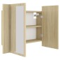 vidaXL LED-Bad-Spiegelschrank Sonoma-Eiche 60x12x45 cm Acryl vidaXL LED-Bad-Spiegelschrank Sonoma-Eiche 60x12x45 cm Acryl