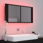 vidaXL LED-Bad-Spiegelschrank Schwarz 90x12x45 cm Acryl vidaXL LED-Bad-Spiegelschrank Schwarz 90x12x45 cm Acryl
