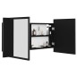 vidaXL LED-Bad-Spiegelschrank Schwarz 90x12x45 cm Acryl vidaXL LED-Bad-Spiegelschrank Schwarz 90x12x45 cm Acryl