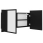 vidaXL LED-Bad-Spiegelschrank Schwarz 90x12x45 cm Acryl vidaXL LED-Bad-Spiegelschrank Schwarz 90x12x45 cm Acryl