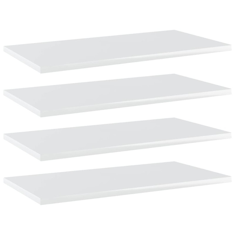 vidaXL Bücherregal-Bretter 4 Stk. Hochglanz-Weiß 60x30x1,5 cm vidaXL Bücherregal-Bretter 4 Stk. Hochglanz-Weiß 60x30x1,5 cm