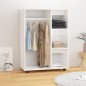 vidaXL Kleiderschrank Hochglanz-Weiß 80x40x110 cm Holzwerkstoff vidaXL Kleiderschrank Hochglanz-Weiß 80x40x110 cm Holzwerkstoff