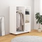 vidaXL Kleiderschrank Hochglanz-Weiß 80x40x110 cm Holzwerkstoff vidaXL Kleiderschrank Hochglanz-Weiß 80x40x110 cm Holzwerkstoff