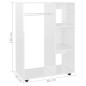 vidaXL Kleiderschrank Hochglanz-Weiß 80x40x110 cm Holzwerkstoff vidaXL Kleiderschrank Hochglanz-Weiß 80x40x110 cm Holzwerkstoff