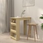 vidaXL Bartisch mit Regal Sonoma-Eiche 102x50x103,5 cm Holzwerkstoff vidaXL Bartisch mit Regal Sonoma-Eiche 102x50x103,5 cm Holzwerkstoff