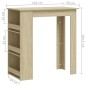 vidaXL Bartisch mit Regal Sonoma-Eiche 102x50x103,5 cm Holzwerkstoff vidaXL Bartisch mit Regal Sonoma-Eiche 102x50x103,5 cm Holzwerkstoff