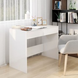 vidaXL Schreibtisch Hochglanz-Weiß 101x50x76,5 cm Holzwerkstoff