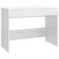 vidaXL Schreibtisch Hochglanz-Weiß 101x50x76,5 cm Holzwerkstoff vidaXL Schreibtisch Hochglanz-Weiß 101x50x76,5 cm Holzwerkstoff