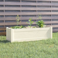 vidaXL Pflanzkübel Weiß 100x31x31 cm Massivholz Kiefer