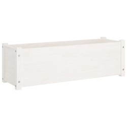 vidaXL Pflanzkübel Weiß 100x31x31 cm Massivholz Kiefer