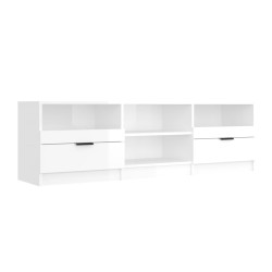 vidaXL TV-Schrank Hochglanz-Weiß 150x33,5x45 cm Holzwerkstoff