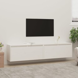 vidaXL Wandschränke 2 Stk. Weiß 80x30x35 cm Massivholz Kiefer
