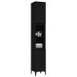 vidaXL Badschrank Schwarz 30x30x190 cm Holzwerkstoff vidaXL Badschrank Schwarz 30x30x190 cm Holzwerkstoff