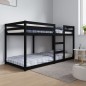 vidaXL Etagenbett Schwarz 90x200 cm Massivholz Kiefer vidaXL Etagenbett Schwarz 90x200 cm Massivholz Kiefer