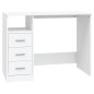 vidaXL Schreibtisch mit Schubladen Weiß 102x50x76 cm Holzwerkstoff vidaXL Schreibtisch mit Schubladen Weiß 102x50x76 cm Holzwerkstoff